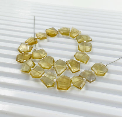 Natural Bear Quartz Fancy Shape Slice Gemstone Beads, Faceted Gemstone Briolette, Flat Chip beads, Size -9X11mm to 10X13mm BBI1003