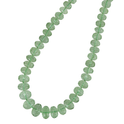 Green Amethyst Faceted Rondelle Gemstone Beads