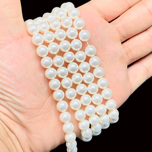 Natural crystal white (001 650) Swarovski pearl genuine Swarovski round beads  for jewelry making 2mm 3mm 4mm 5mm 6mm 8mm 10mm 12mm