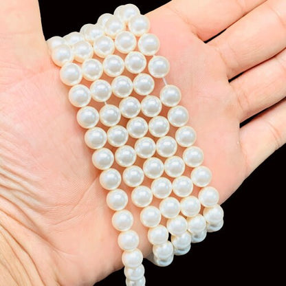 Natural crystal white (001 650) Swarovski pearl genuine Swarovski round beads  for jewelry making 2mm 3mm 4mm 5mm 6mm 8mm 10mm 12mm