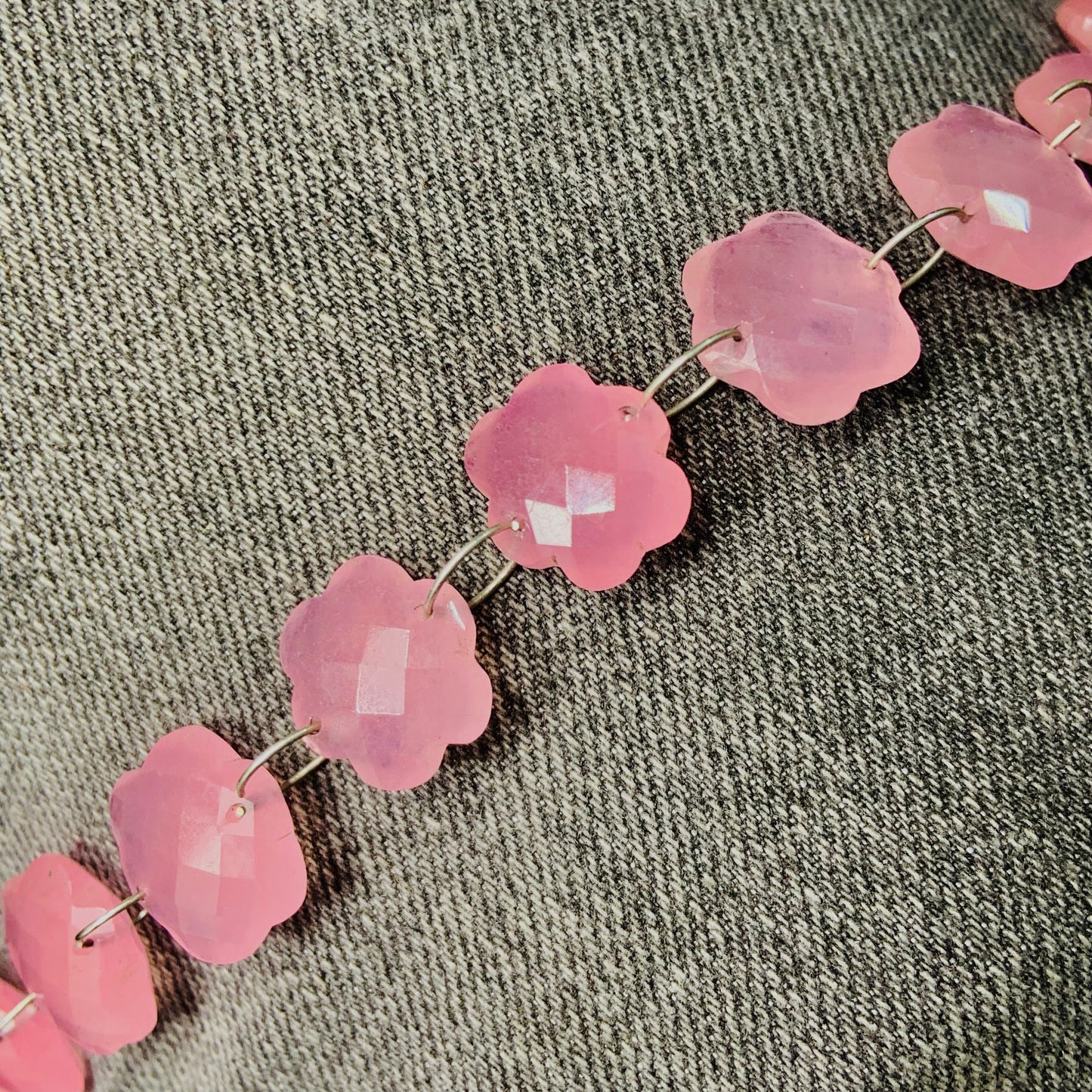 10 Pieces Pink Quartzite Faceted Double Drilled Gemstone Beads, Cloud Shape Gemstone, Hand Carved Gemstone Size 14x15x6mm BBI1118