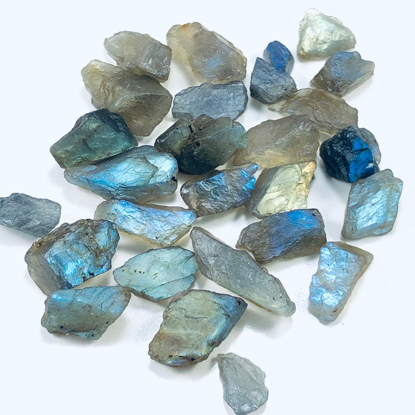 10 pcs Multi Fire Raw Labradorite  Natural Rough Labradorite Specimen Gemstone, Blue Labradorite Crystal Flashy Rough Garden Stone BBI1049