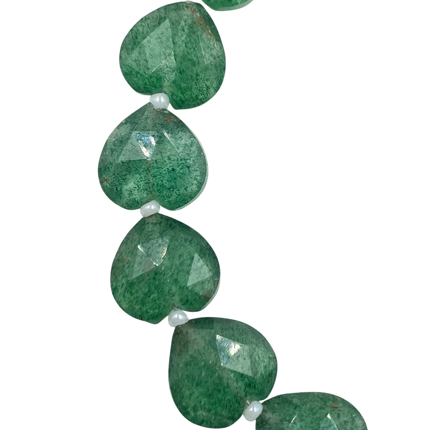 Premium 20 pcs Natural Green Strawberry Quartz Carved Heart shape Gemstone Briolette Beads, Beads For Women Jewelry, Gemstone Beads BBI311