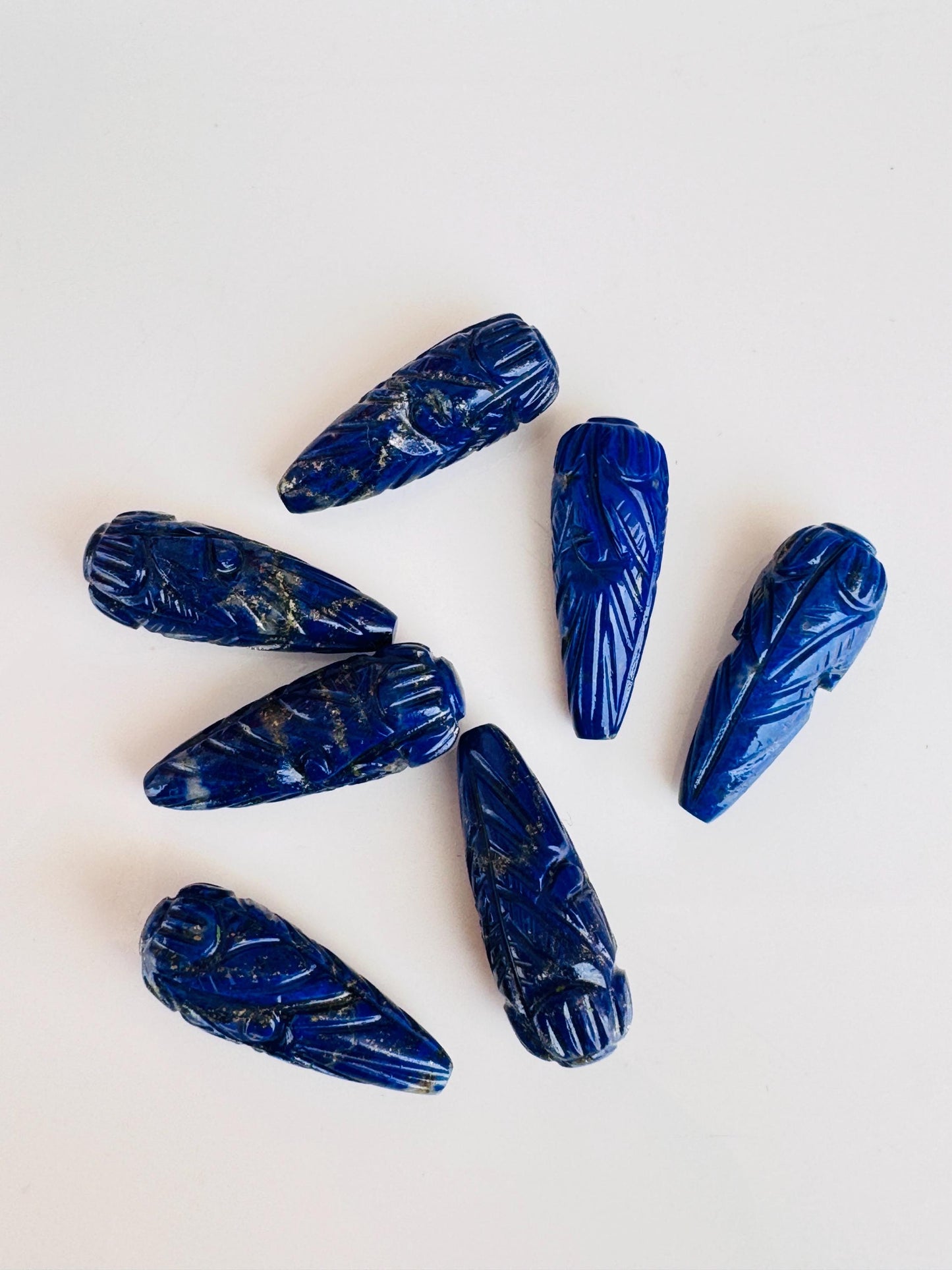 1 Pair Natural Lapis Lazuli Hand Carved Drop Shape Briolette Beads, Handmade Matching Pair beads, Earring Making Gemstone Size - 9x26mm