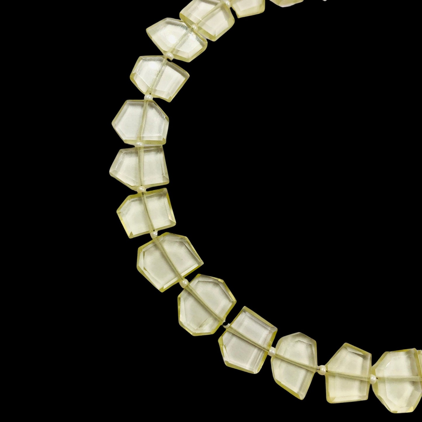Natural Lemon Quartz Fancy Shape gemstone, Briolette beads, Center Drill beads, Flat Chip beads, Fancy Shape Slice beads, SKU - BBI968