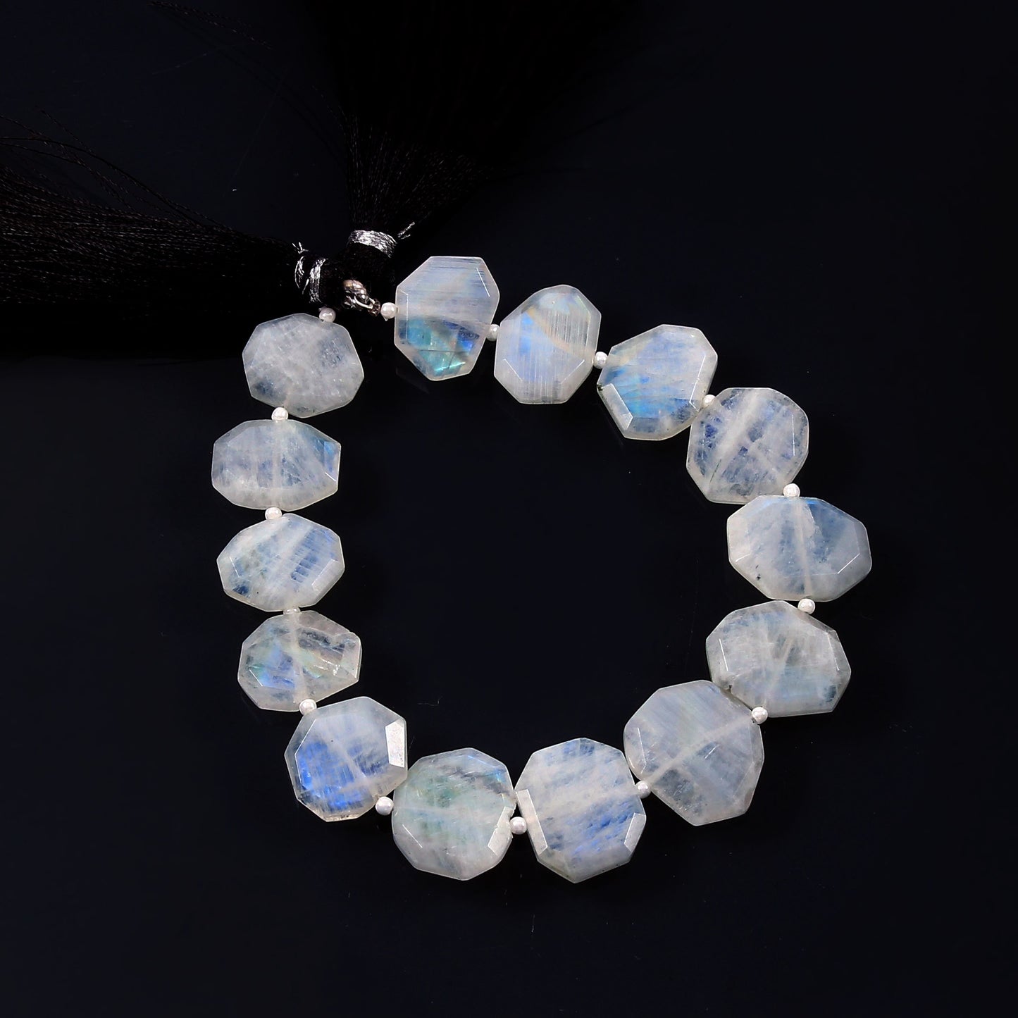 Rainbow Moonstone Fancy Shape Natural Gemstone Briolette Beads,Center Drill Beads,Fancy Shape Gemstone jewelry Beads,Flat chip beads BBI945