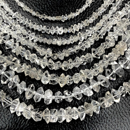 Clear White Herkimer Diamond Quartz Nuggets, Natural Double Terminated Clear Quartz Crystals- Small Herkimer Rough Stone SKU- BBI860