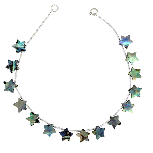 15 pcs Natural Abalone Shell Star Gemstone Beads, 10mm Carved multi color Star jewelry , star shape earrings , Gemstone Jewelry BBI142