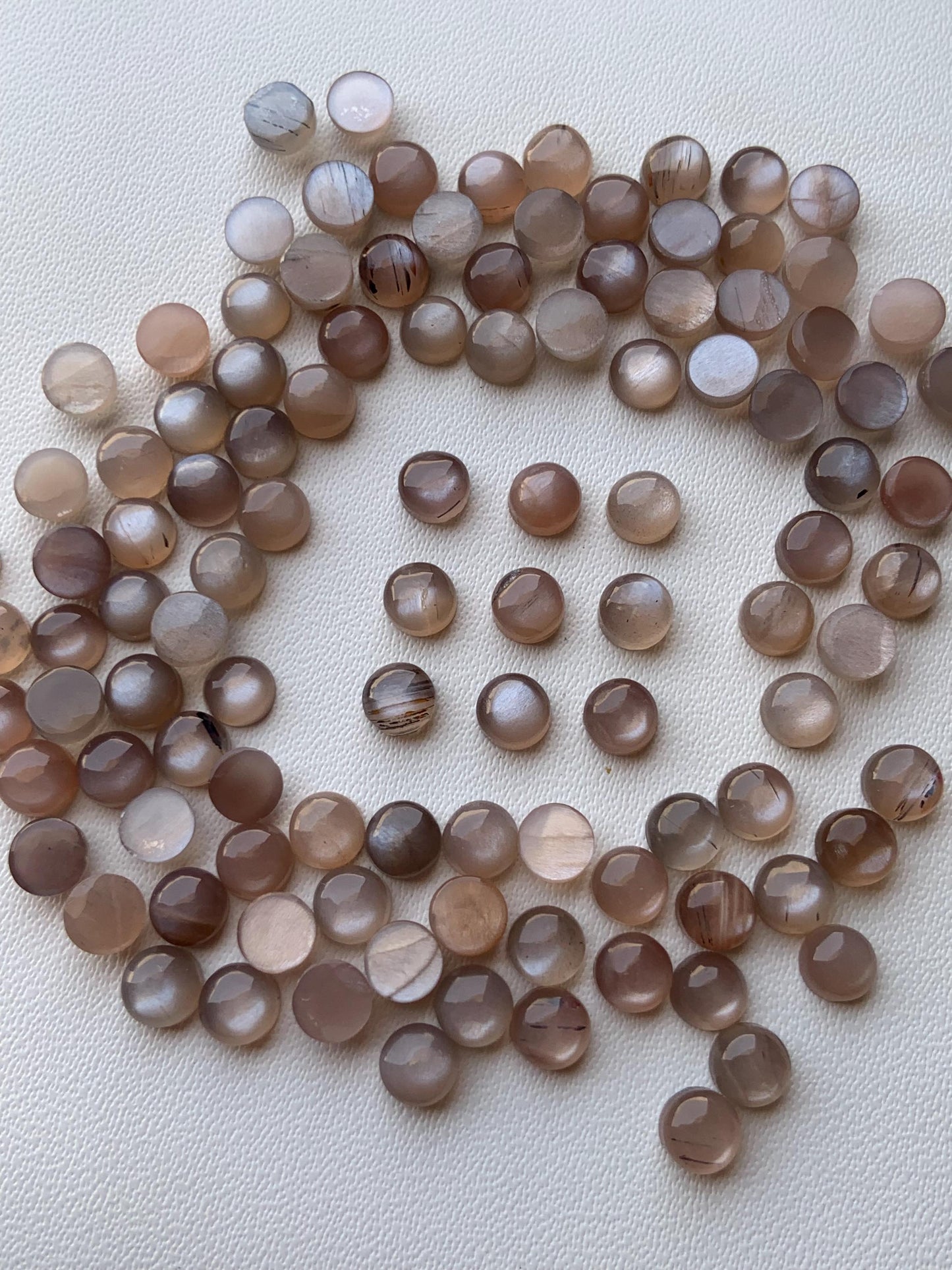 Natural Chocolate Moonstone Smooth Round Gemstone Cabochon, CALIBRATED Loose Stone Cab, Round Jewelry Cabochons Semi Precious Cabochons
