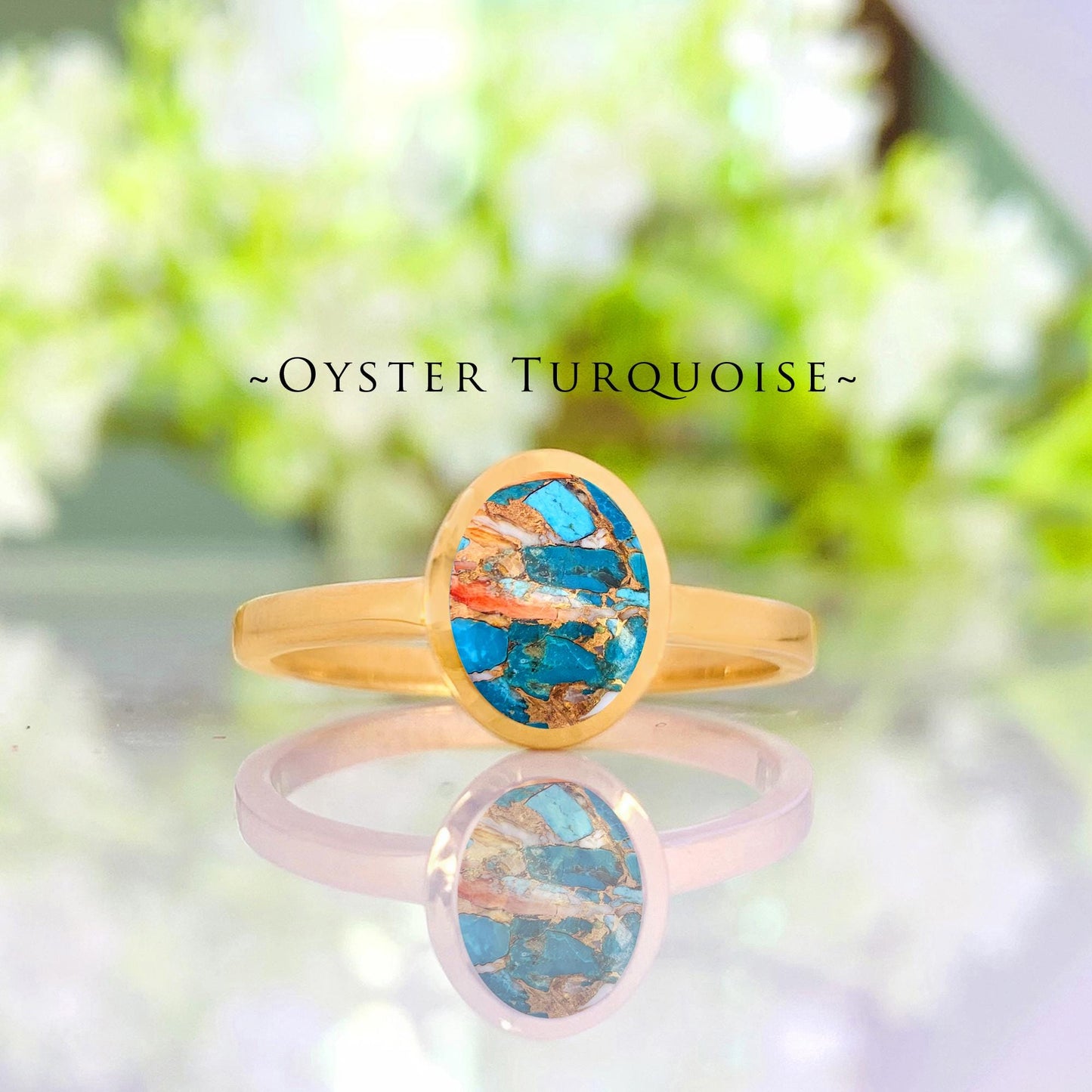 925 Sterling Silver Multi Gemstone Ring - Larimar, Turquoise, Aquamarine, Labradorite