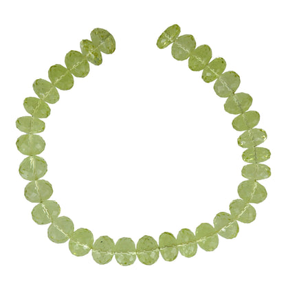 AAA+ Natural 13mm yellow Lemon Quartz Necklace, Rondelle Faceted Quartz Gemstone Beads Necklace, Gift For Sister