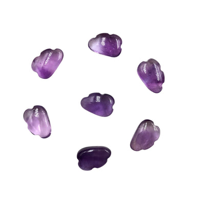 2 Pieces Natural Amethyst Cloud Gemstone , Smooth Cloud Shape Briolette, Size 8x12mm, Hand Carved Gemstone , Jewelry Supplies , SKU -BBI1121