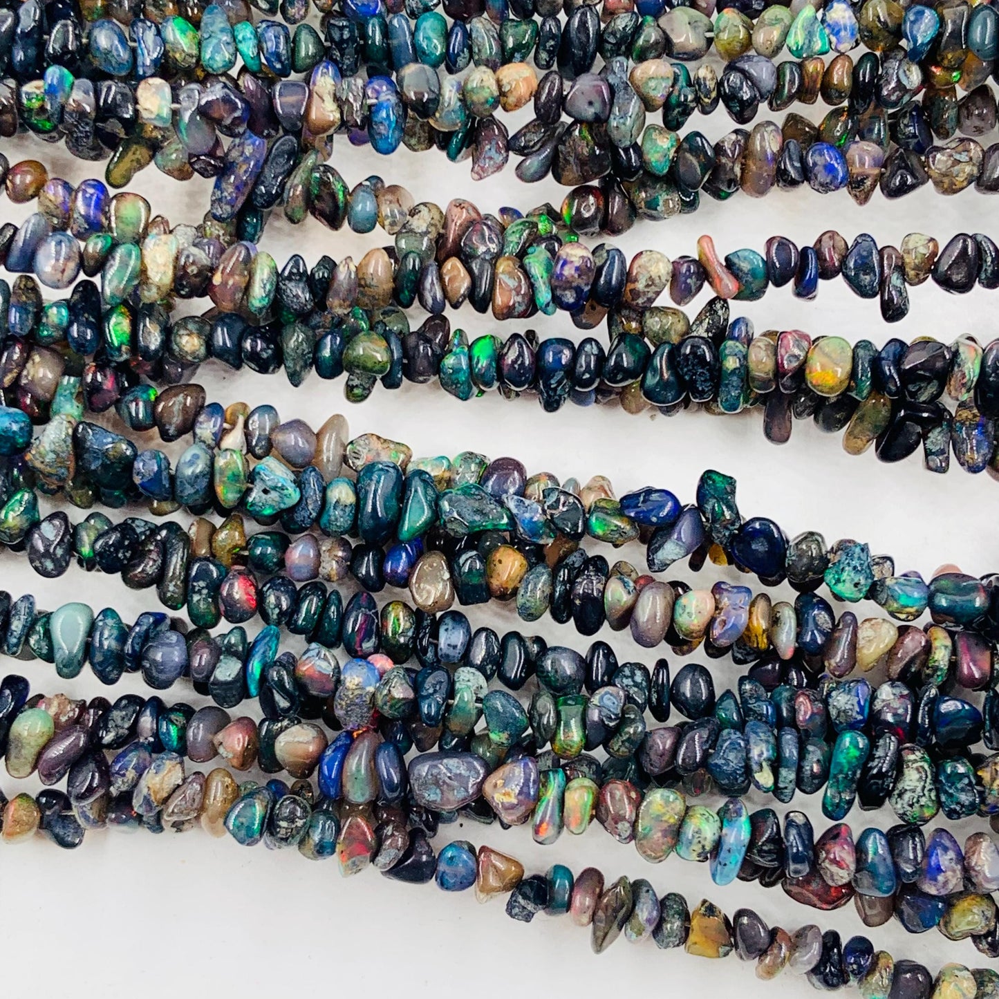 Natural Ethiopian Opal Smooth Uncut Chips Raw Gemstone Beads 16 Inches Strand Diy beads Ethiopian Opal Uncut Loose Beads For Jewelry Making