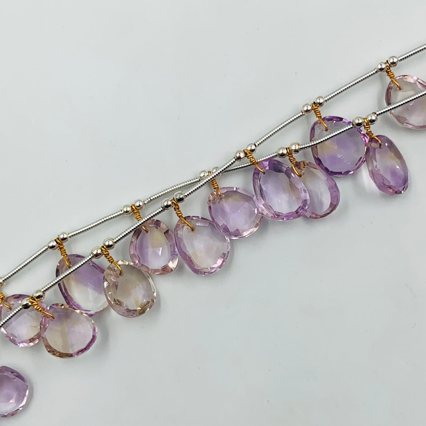 12 Pieces Natural Ametrine Rose Cut Slices Cabochons , Free Form Shape Cabochon, Faceted Rose Cut Flat Back Cabochons, Cut Stones Cabochons.