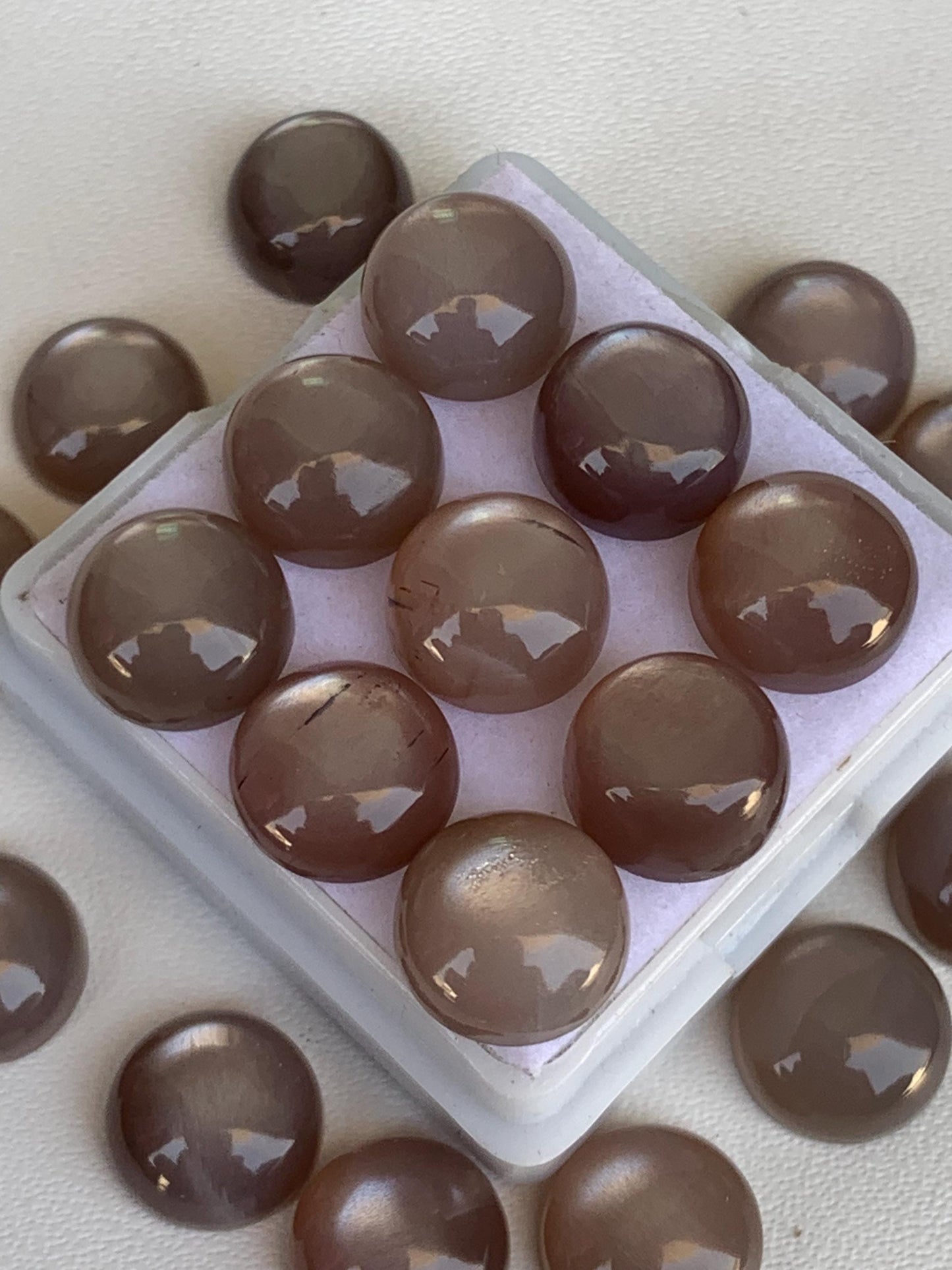 Natural Chocolate Moonstone Smooth Round Gemstone Cabochon, CALIBRATED Loose Stone Cab, Round Jewelry Making Cabochon Semi Precious Cabochon