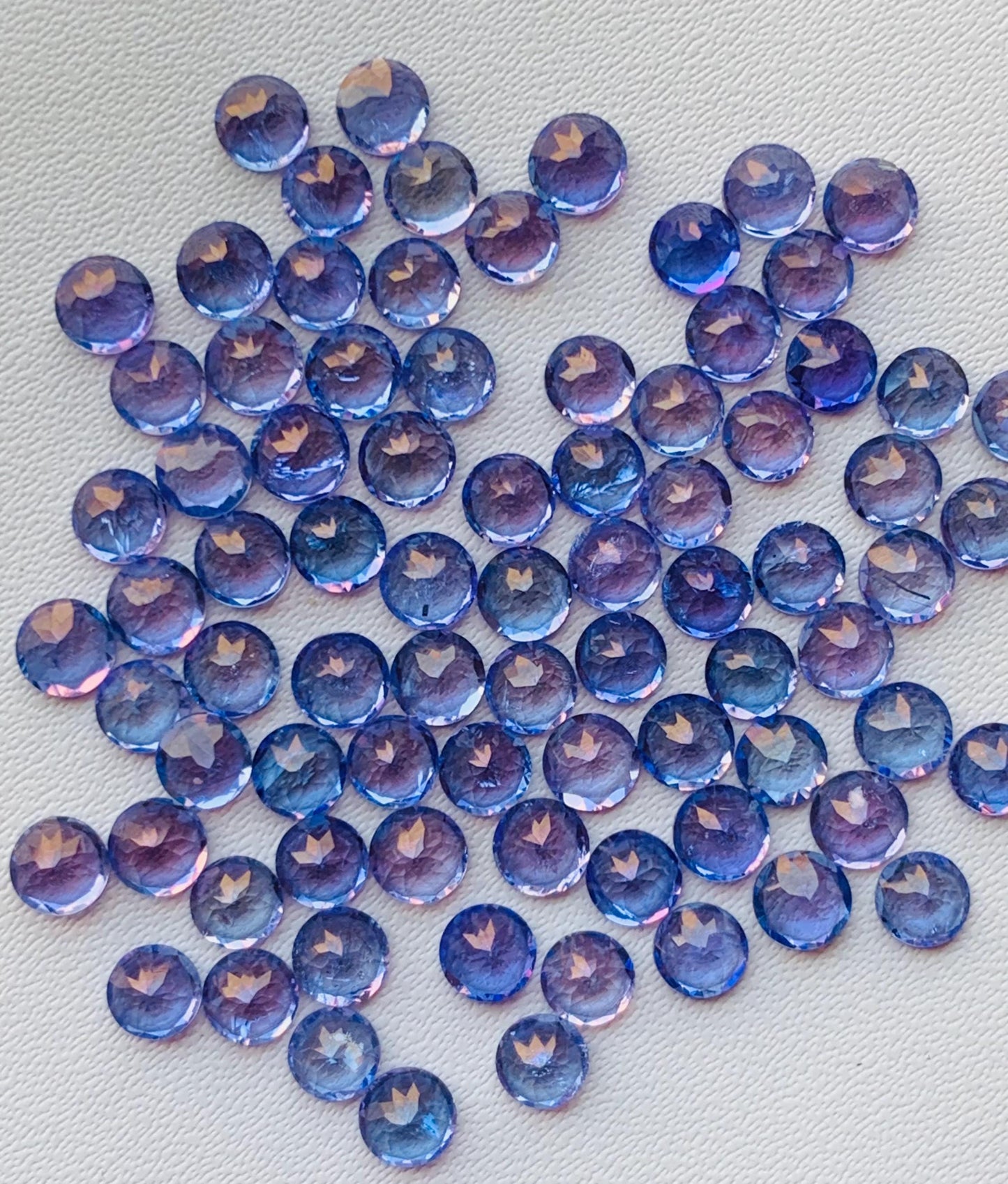 Natural Tanzanite Faceted Round Shape Cut Stone CALIBRATED Loose Stone Cut Round Jewelry Making Semi Precious Stone For ring, gift for her