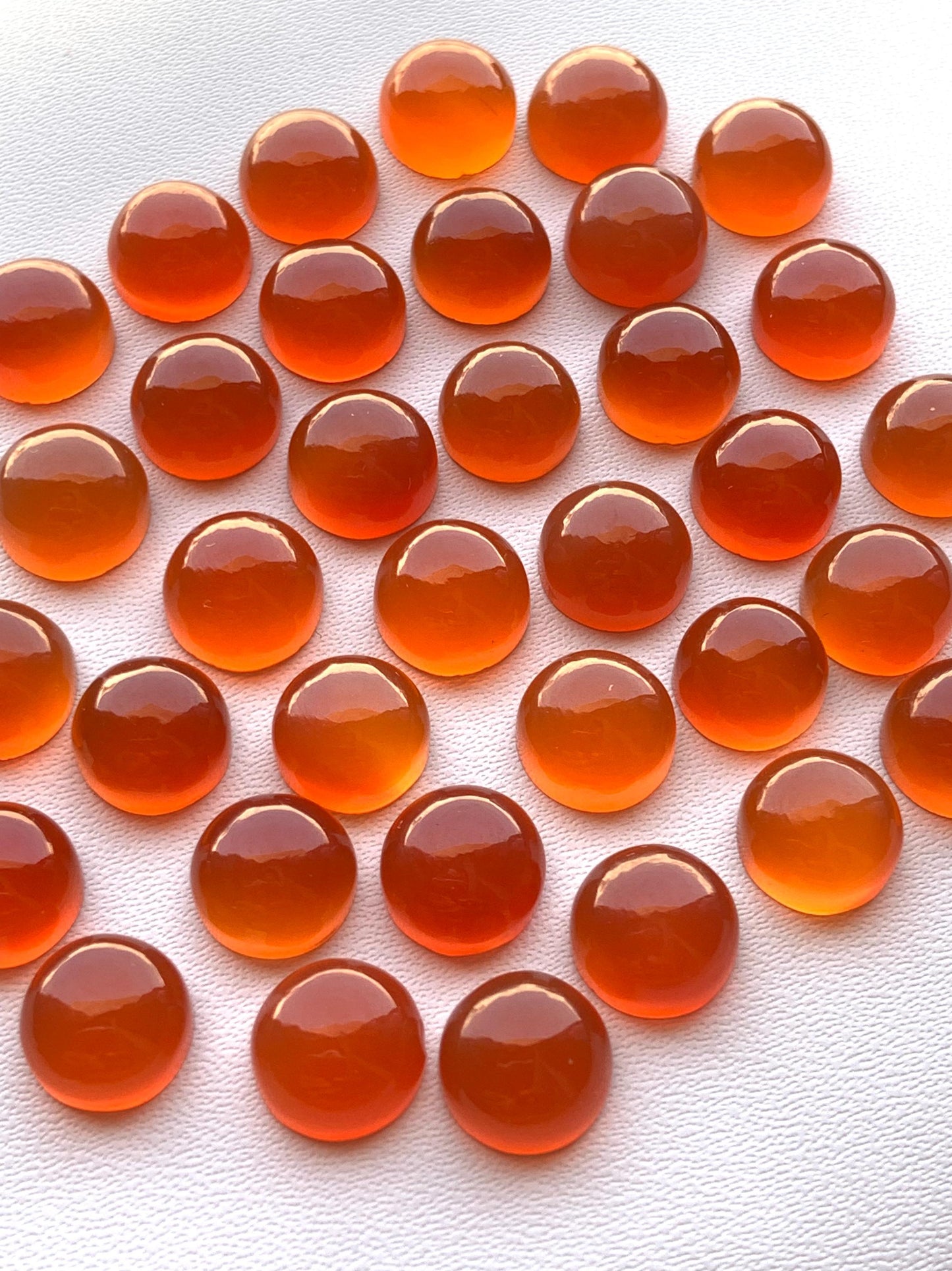 Natural Carnelian Smooth Round Gemstone Cabochon, CALIBRATED Loose Stone Cab, Round Jewelry Making Cabochon Semi Precious Cabochon for rings