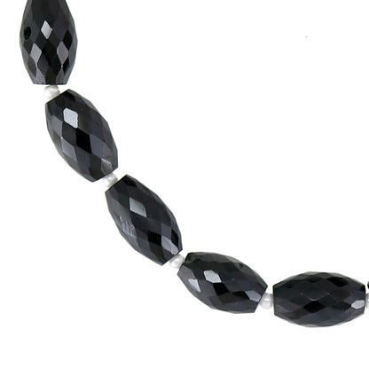 Black Spinel Faceted Dholki Beads | Fancy Shape Jewelry Beads