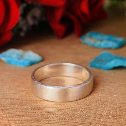 925 Sterling Silver Matte Finish Wedding Band