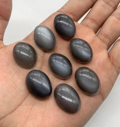 1 Piece Natural Grey Moonstone Smooth Cabochon Gemstone Oval Shape Cabochon for jewelry making Semi Precious Cabochon for Rings Size 16x21mm