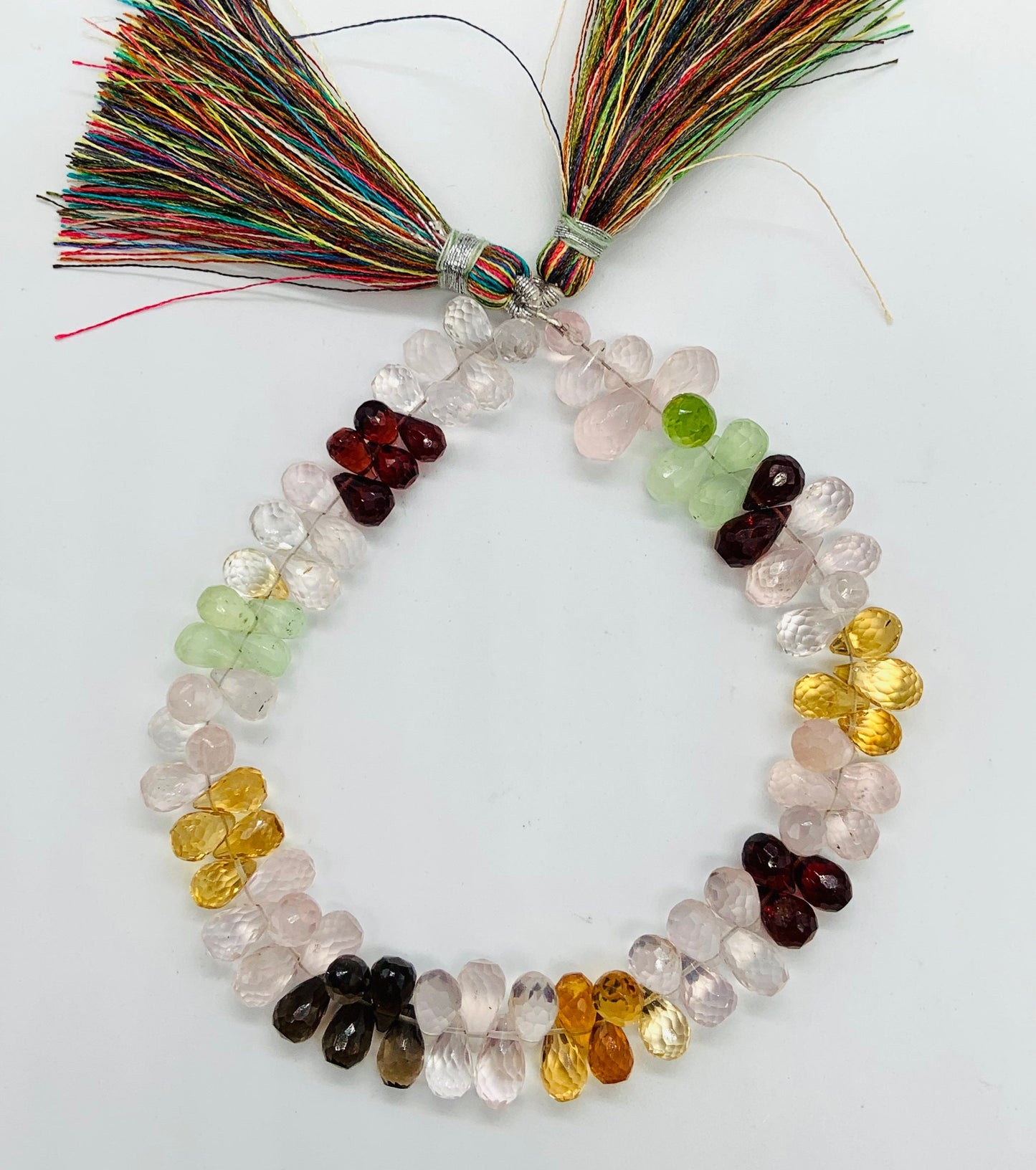 Natural Multi gemstone Faceted Teardrop Gemstone Briolette's beads, Size 5x8mm to 5x11mm Jewelry making beads Gift Of Gemstone Jewelry Beads
