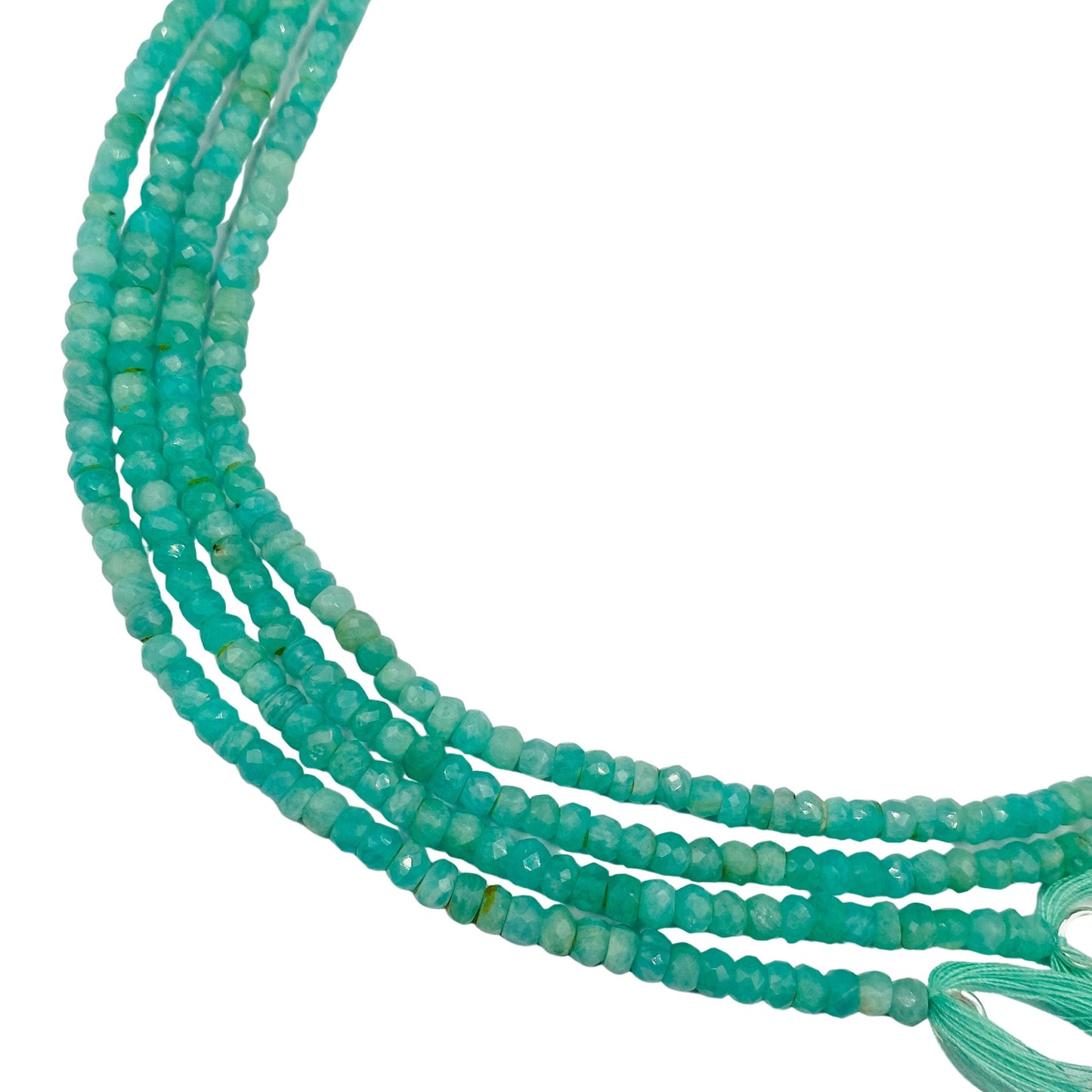 Natural Amazonite Faceted Rondelle Shape Gemstone Beads, Size 3mm To 4.5mm , AAA Quality Gemstone, Beads For Jewelry Making, SKU- BBI537