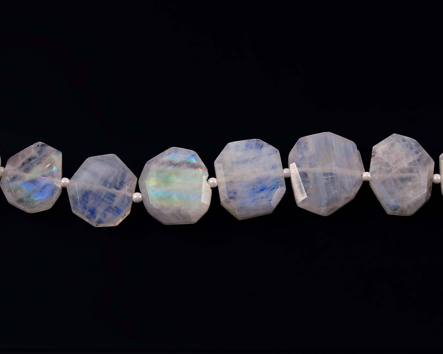 Rainbow Moonstone Fancy Shape Natural Gemstone Briolette Beads,Center Drill Beads,Fancy Shape Gemstone jewelry Beads,Flat chip beads BBI945