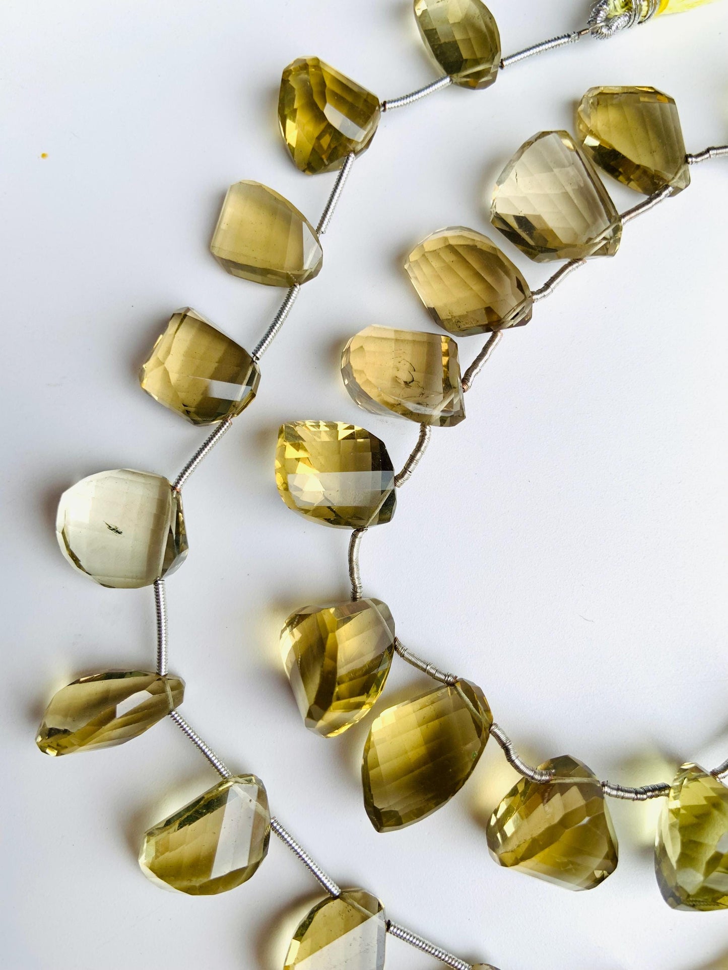Natural Bear Quartz Faceted Free form shape tumble Gemstone Side Drill Beads Uneven Shape Nugget beads for jewelry making gift for her