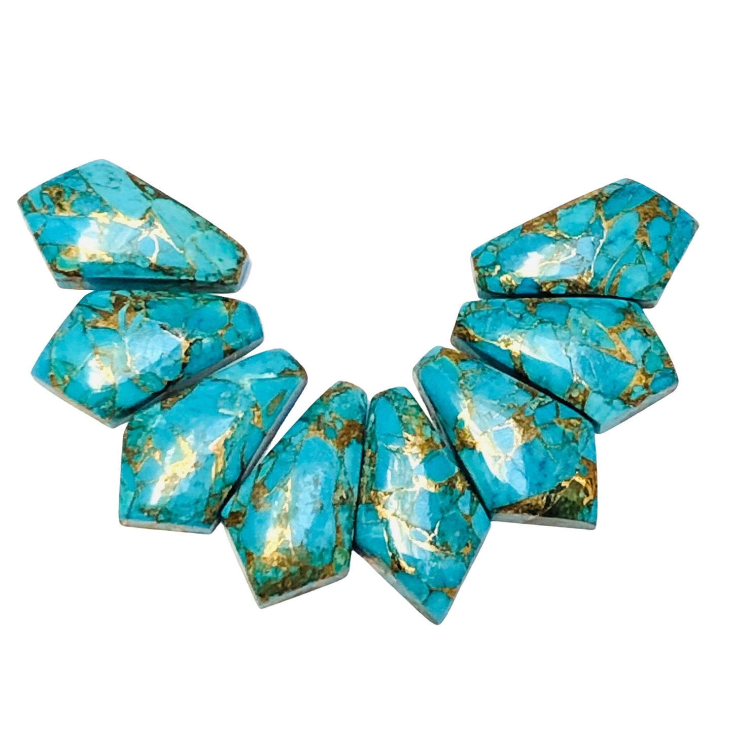 1 Pair Copper Turquoise Smooth Kite Shape Gemstone, Size 10X18mm, Matching Pair Briolette, Earring Making Gemstone , SKU - BBI982