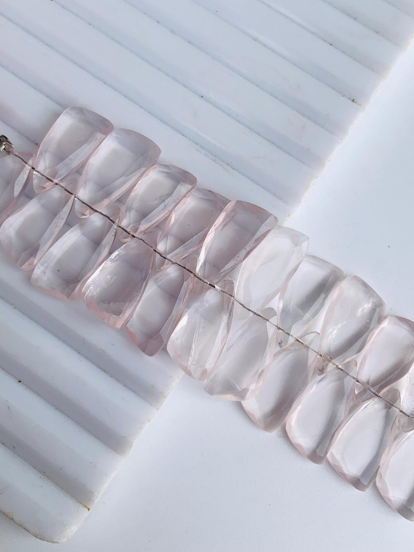 4 Inches Natural Rose Quartz Sail Crown Cut Gemstone Side drill Beads, Fancy shape Gemstone Briolette Size 8x16mm to 9x18mm gift for her