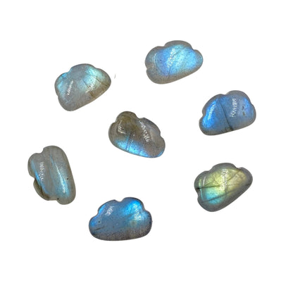 Natural Labradorite Cloud Gemstone Beads , Smooth Cloud Shape Gemstone, Multi Flashy, Hand Carved Gemstone , Cloud Earrings , SKU - BBI1112
