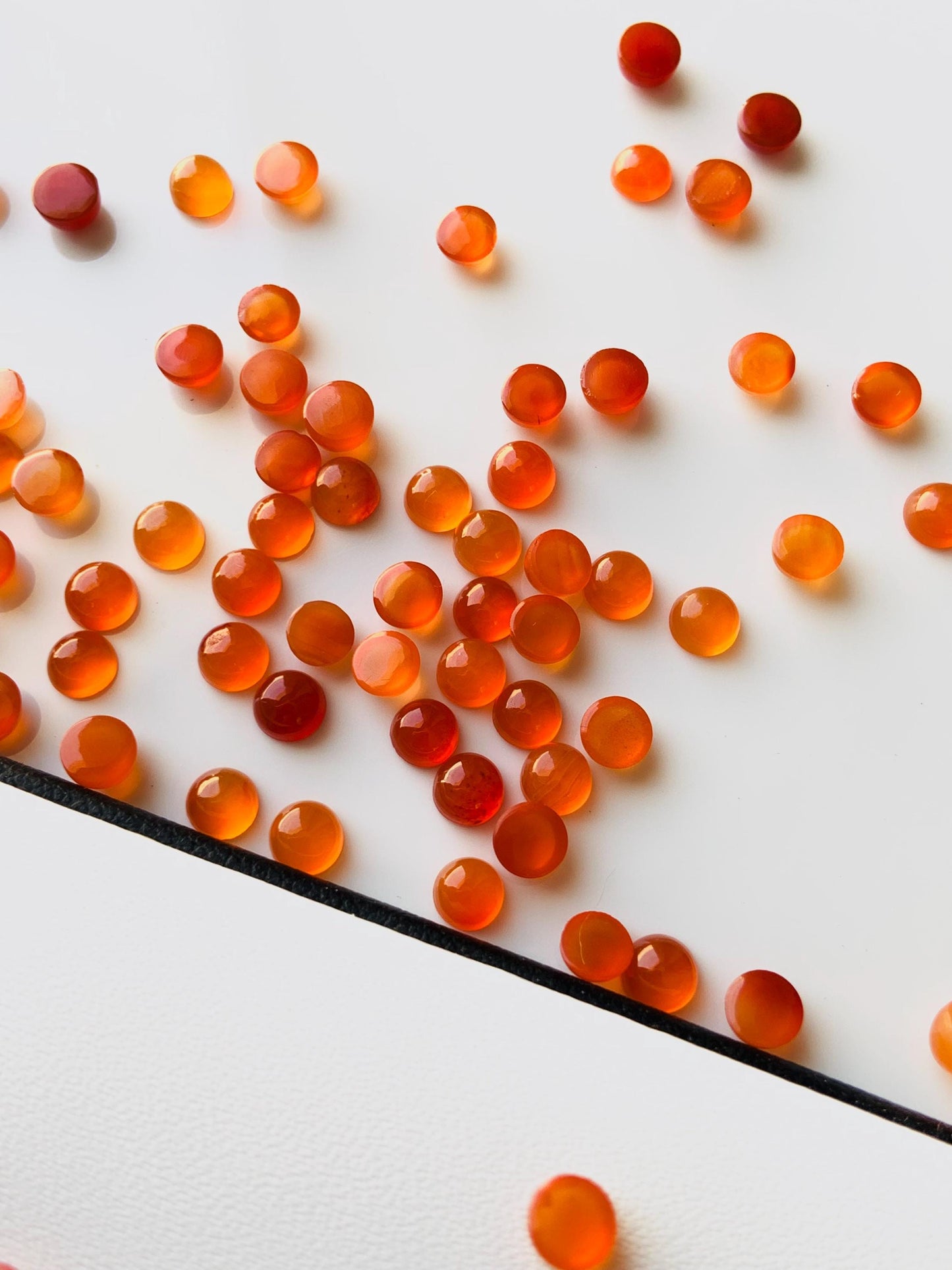 Natural Carnelian Smooth Round Gemstone Cabochon, CALIBRATED Loose Stone Cab, Round Jewelry Making Cabochons Semi Precious Cabochon