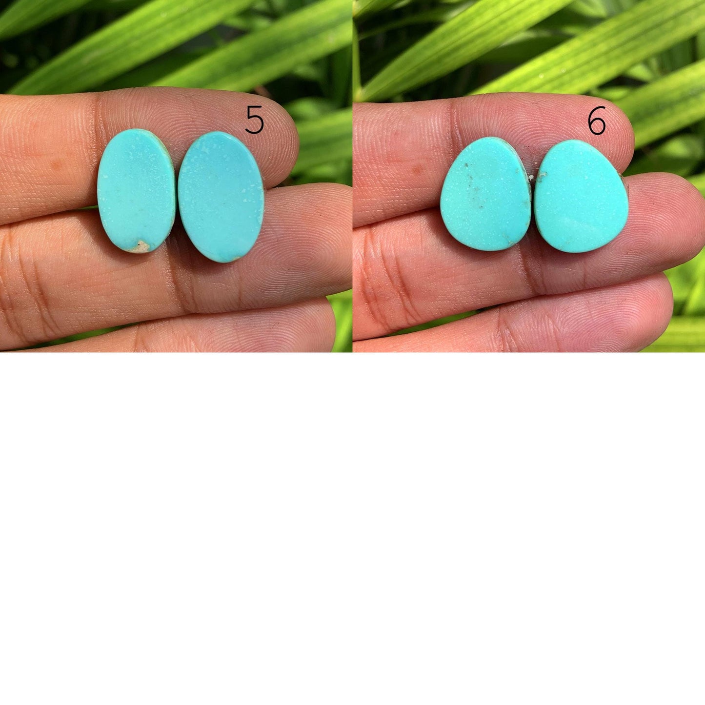 Natural Arizona Turquoise Matched Pair Cabochon Turquoise Pair Gemstone, Loose Gemstone, Earring making gemstone, Semi Precious Cabochons