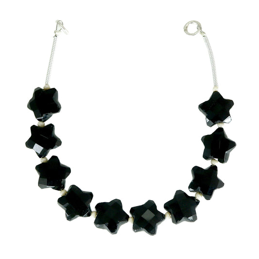 Black Onyx 10mm Star Beads | Faceted Gemstone Jewelry Beads | 10 Pieces