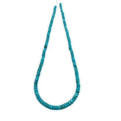Natural Arizona Turquoise Faceted Rondelle Beads , Arizona Turquoise Gemstone Beads , Turquoise Rondelle Beads For Jewelry , SKU - BBI1347