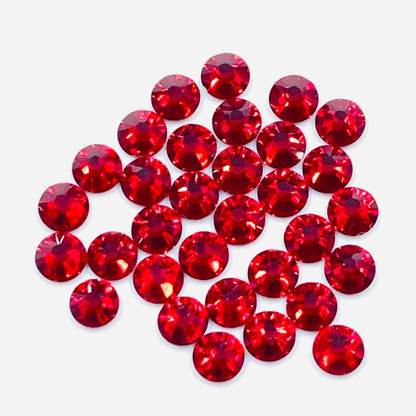 Premium Indian Siam Rhinestones Swarovski 2058, Crystal Flatback No-Hotfix Rhinestones (ss5, ss7, ss9) Nail Art Stone For Making Jewelry