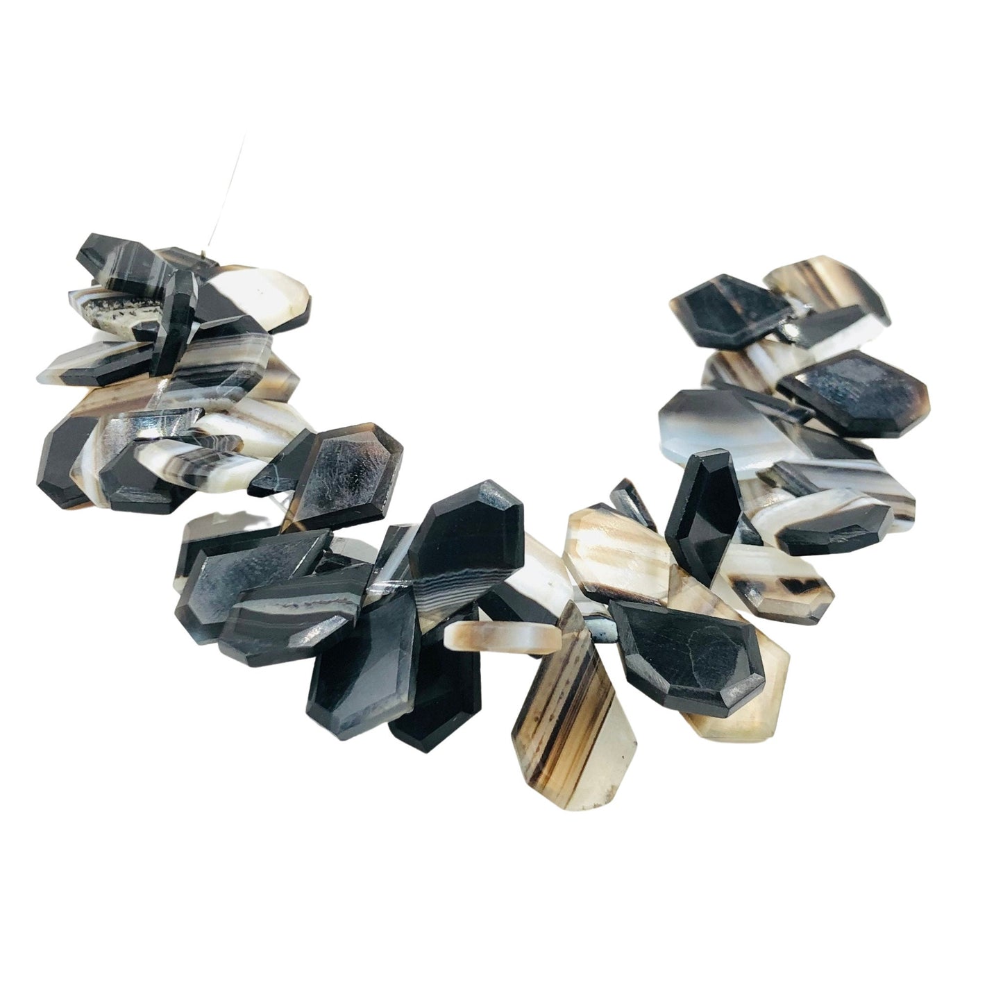 Natural Shaded Smoky Quartz Faceted Fancy Slices Cut Nugget Beads , Side Drilled, Genuine Shaded Smoky Quartz Gemstone Beads , SKU - BBI764