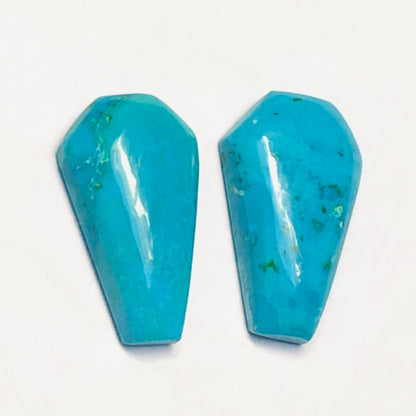 1 Pair Howlite Turquoise Smooth Cut Coffin Shape Gemstone, Size 11X18mm, Matching Pair Briolette, Earring Making , SKU - BBI984