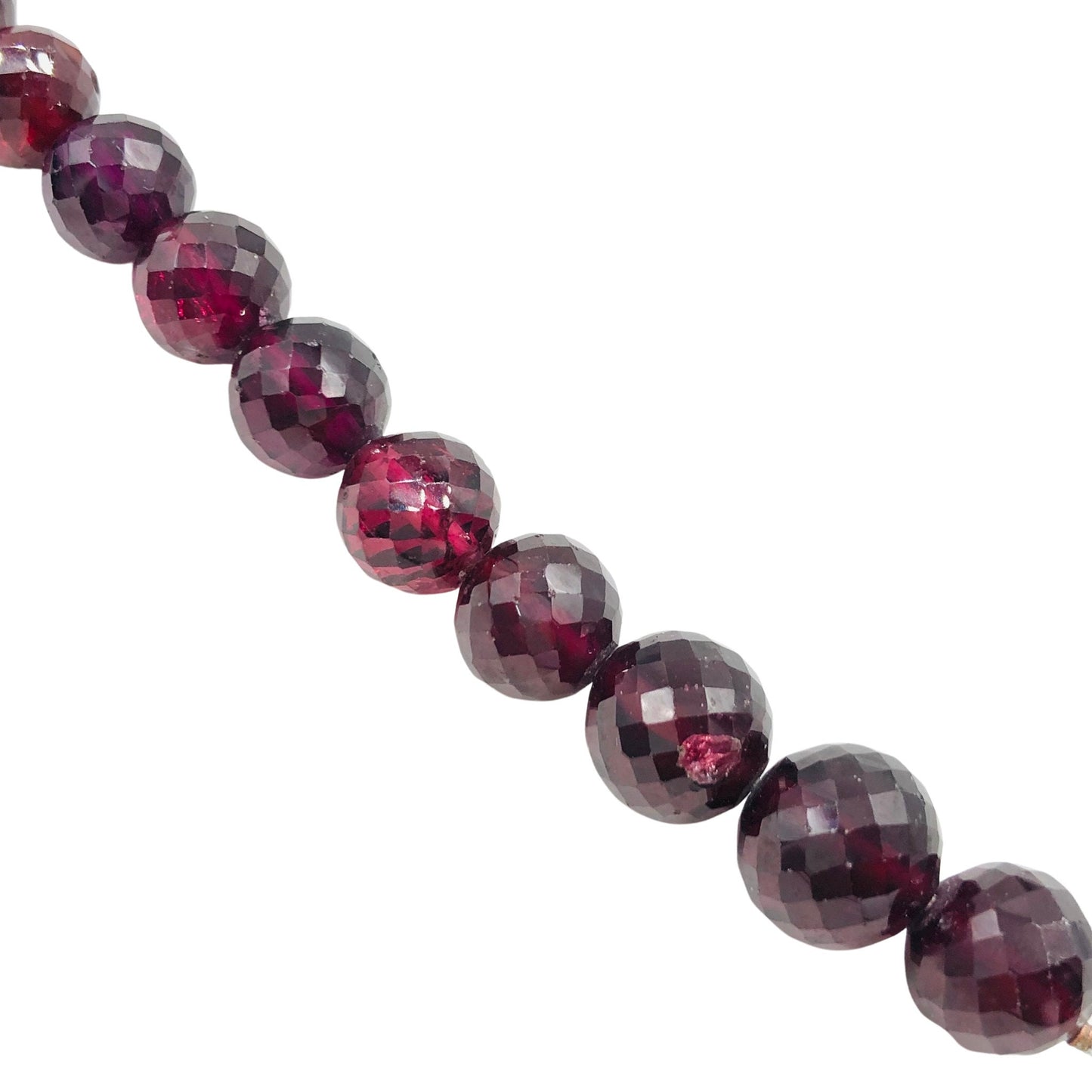 AAA Quality Natural Red Garnet Round Shape Gemstone Beads , Faceted Round Balls Beads, 4 Inches Strand, Size 7mm To 9mm , SKU - BBI606