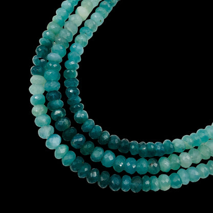 AAA Quality Natural Grandidierite Rondelle Gemstone Beads , Size 5mm To 6mm, Faceted Rondelle Shape Beads, Jewelry Supplies , SKU-BBI546