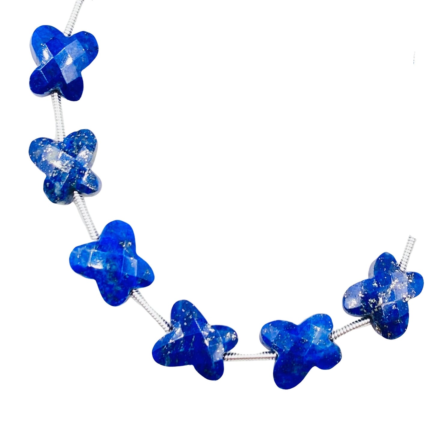 6 Pieces Natural Lapis Lazuli Butterfly Gemstone Beads, Faceted Hand Carved Fancy Butterfly Shape Briolette, Size 10x11mm, SKU- BBI977