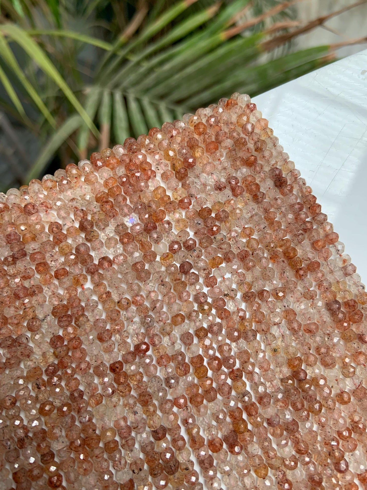 AAA Quality Natural Copper rutile faceted Beads 14" Inch Strand Copper Rutile Faceted Rondelle Shape Beads Briolette, Jewelry Making Beads