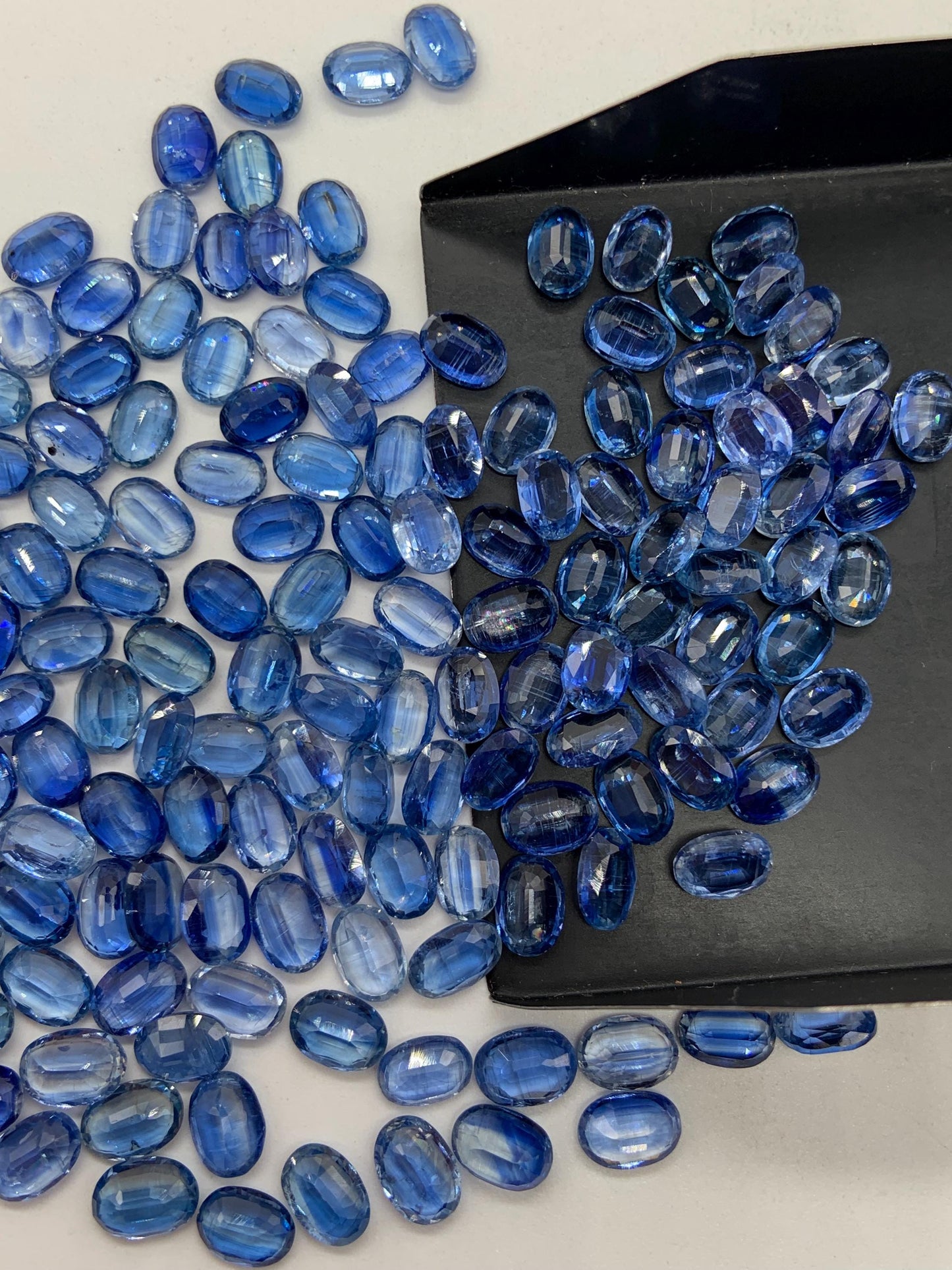 Natural kyanite Faceted Cut Gemstone Oval Shape Cabochon Kyanite Cut for jewelry making Semi Precious Blue Kyanite Stone gift for her