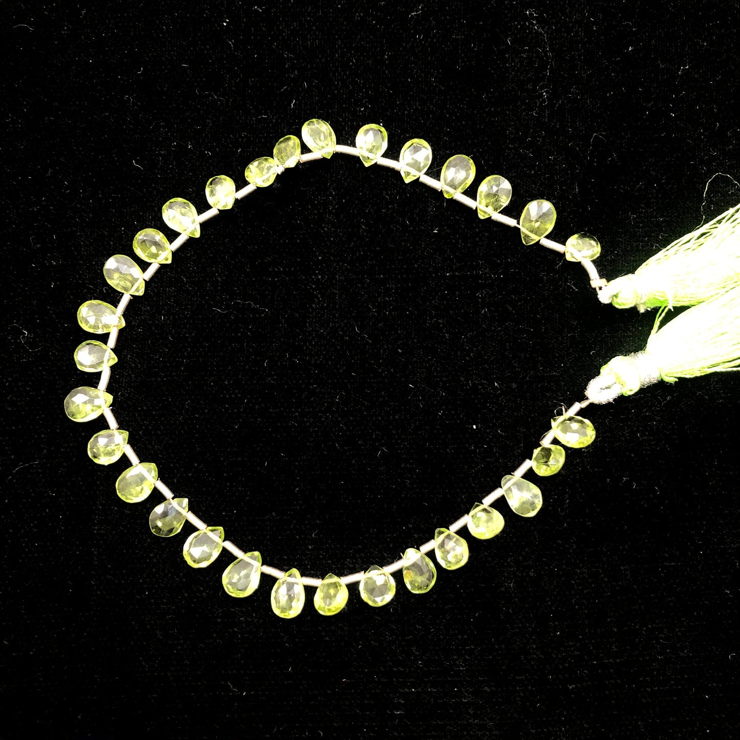 Natural Peridot Faceted Pear Briolette Beads | 5.5x8mm Gemstone Drops