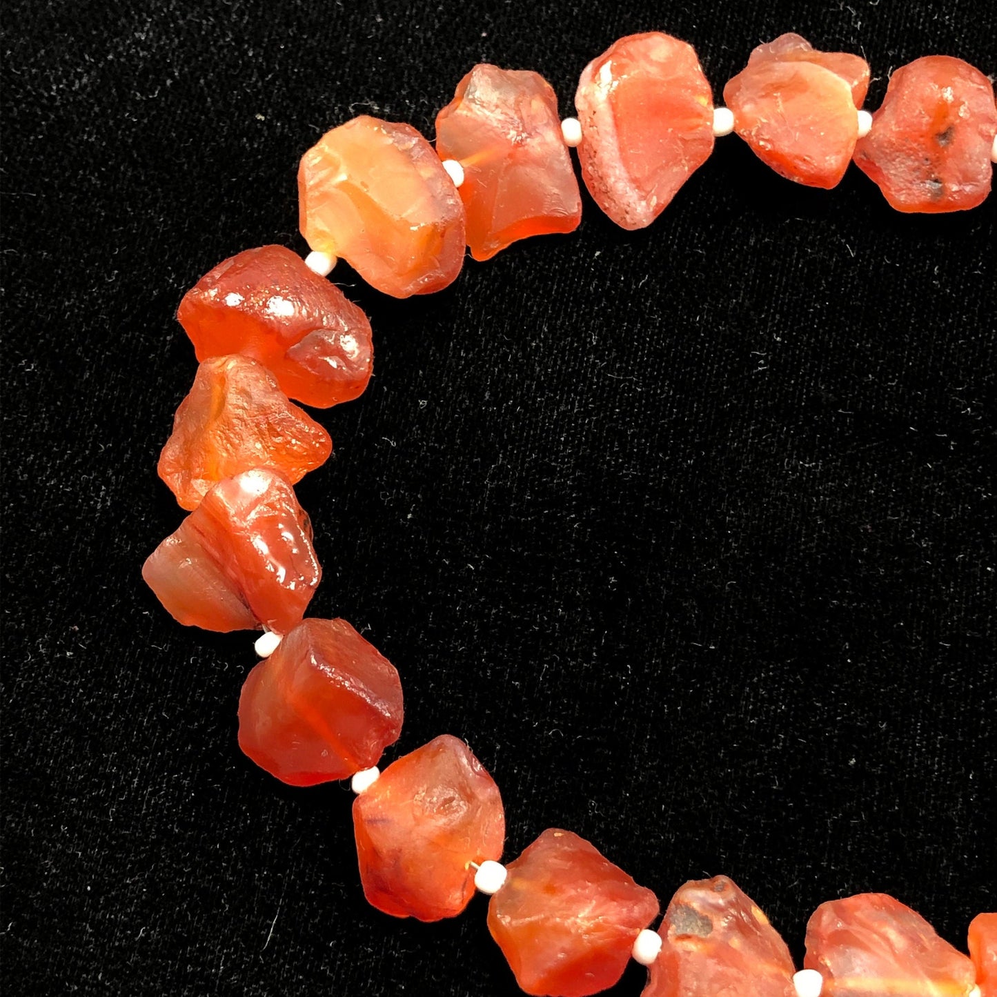 15 pcs Raw Carnelian Crystal Stones Center Drill Rough Healing Stones for Jewelry