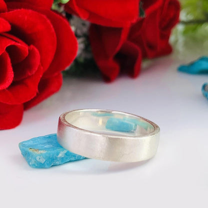 925 Sterling Silver Matte Finish Wedding Band
