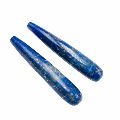 2 Pcs Natural Lapis Lazuli Drop Smooth Loose Gemstone Briolette , Lapis Lazuli Gemstone Beads ,Drops jewelry Making, SKU- BBI801