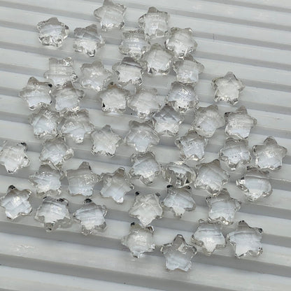 Natural Crystal Quartz Star Shape Gemstone , Hand Carved Star Shape Briolette, Size 10mm, Jewelry Making Beads BBI140