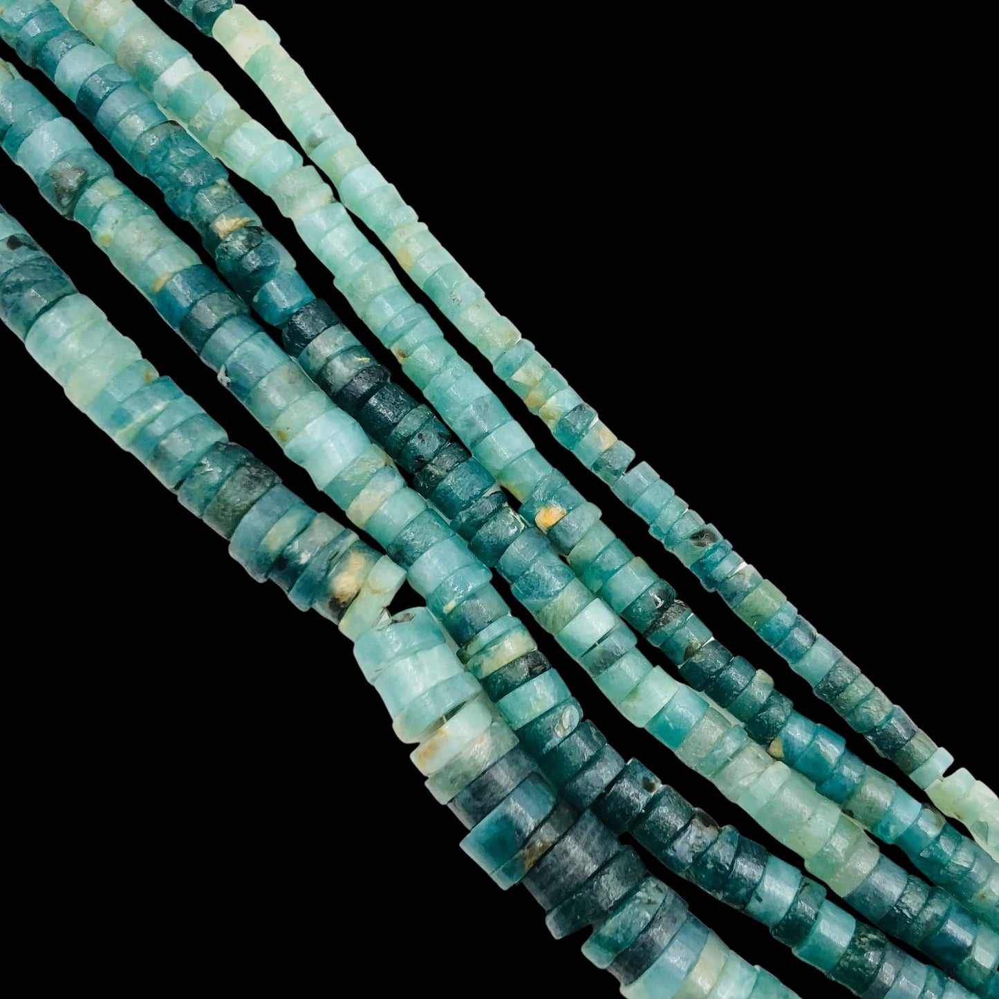 Natural Grandidierite Smooth Heishi Gemstone Beads , Size 4mm To 6mm , Smooth Wheel Shape Beads , Jewelry Supplies , SKU - BBI562