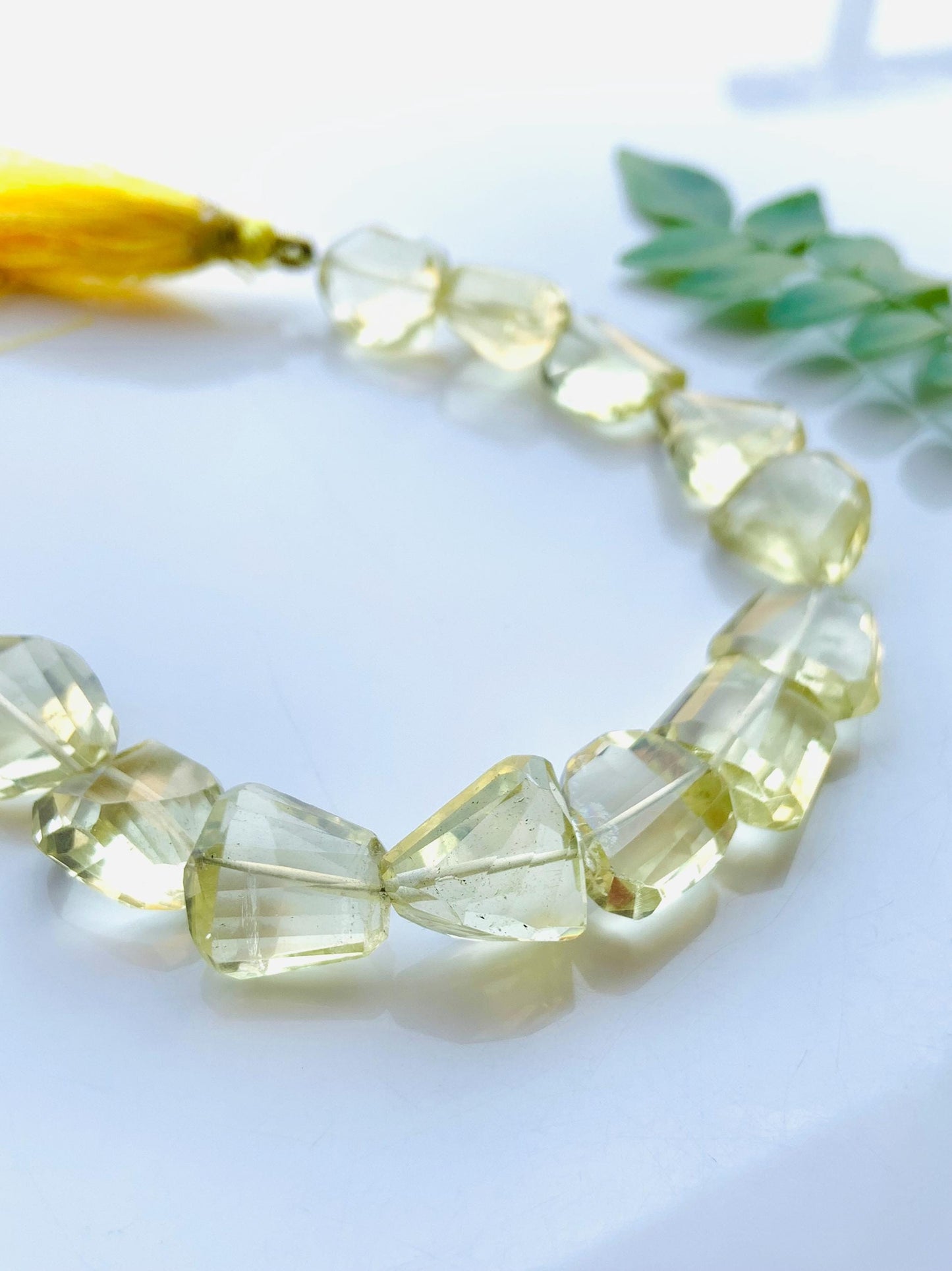 Natural Lemon Quartz Faceted tumble Gemstone beads Size 14x15mm to 16x15mm Lemon Quartz Nugget Shape Beads Center Drill Tumble Beads.